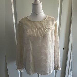 Banana Republic Blouse Cream Small Petite